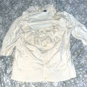 🥶WORTHINGTON💙SIZE MEDIUM🔵WHITE BLOUSE
